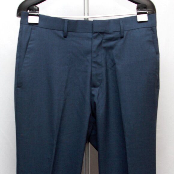 Kenneth Cole Reaction Men's Slim-Fit Stretch Dress Pants Blue 34Wx34L D110603 - Picture 3 of 4
